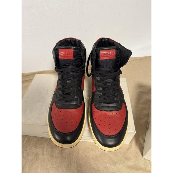 Collegium Pillar Destroyer Shoes Mens Size 46 Made In Italy Leather High Top - Picture 1 of 11